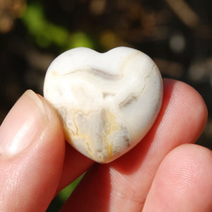 Crazy Lace Agate Crystal Heart