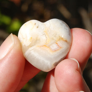 Crazy Lace Agate Crystal Heart