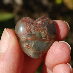 African Bloodstone Crystal Heart