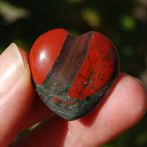 African Bloodstone Crystal Heart