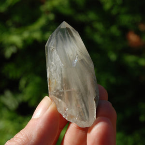 Blue Amphibole Quartz Crystal