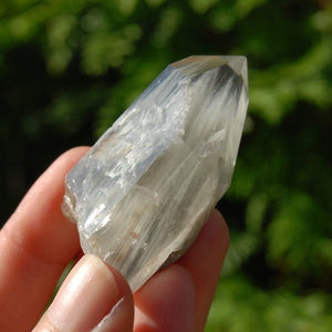 Blue Amphibole Quartz Crystal