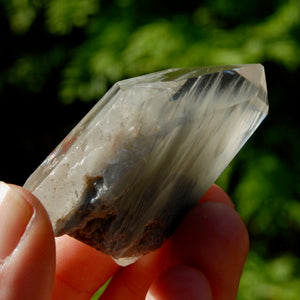 Blue Amphibole Quartz Crystal