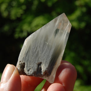 Blue Amphibole Quartz Crystal