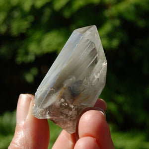 Blue Amphibole Quartz Crystal