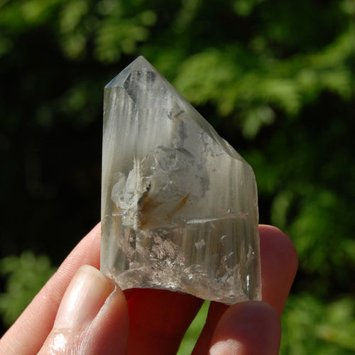 Blue Amphibole Quartz Crystal