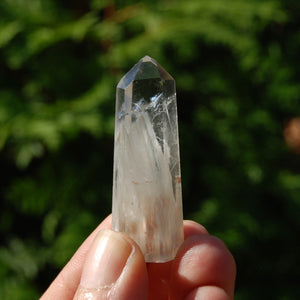 Blue Amphibole Quartz Crystal Tower