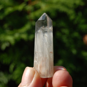 Blue Amphibole Quartz Crystal Tower