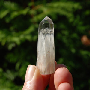 Blue Amphibole Quartz Crystal Tower