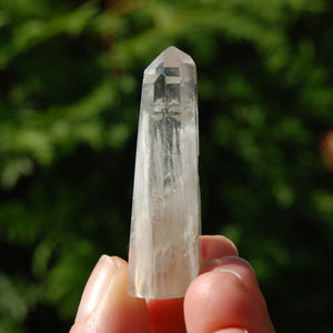 Blue Amphibole Quartz Crystal Tower