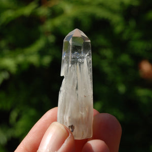 Blue Amphibole Quartz Crystal Tower