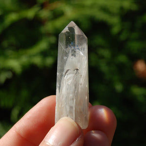 Blue Amphibole Quartz Crystal Tower