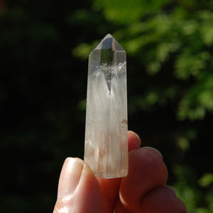 Blue Amphibole Quartz Crystal Tower