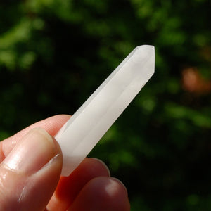 White Amphibole Quartz Crystal Mini Tower