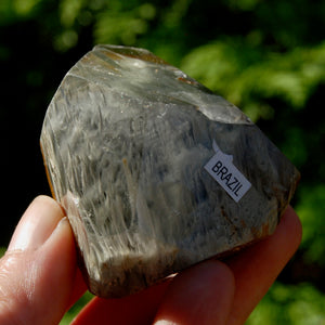 Blue Amphibole Quartz Crystal