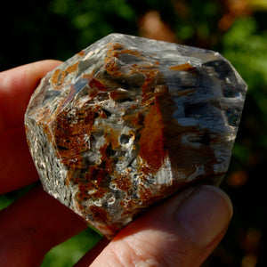 Blue Amphibole Quartz Crystal