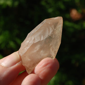 Pink Shadow Smoky Lemurian Crystal, Brazil