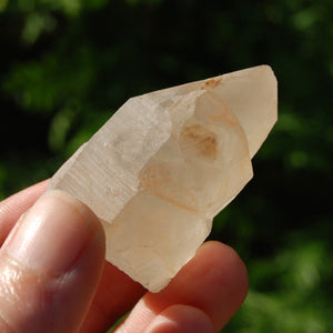 Pink Shadow Lemurian Quartz Crystal