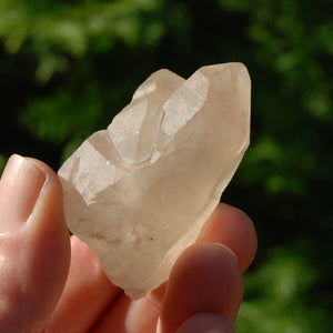 Pink Shadow Lemurian Quartz Crystal