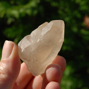 Pink Shadow Lemurian Quartz Crystal