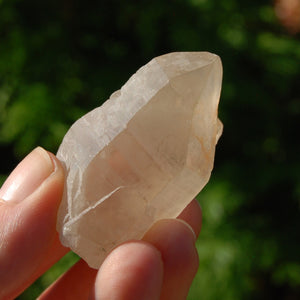 Pink Shadow Lemurian Quartz Crystal