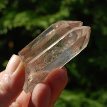 Load image into Gallery viewer, Isis Face Tantric Twin Smoky Lemurian Seed Quartz Crystal
