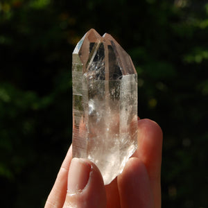 Isis Face Tantric Twin Smoky Lemurian Seed Quartz Crystal