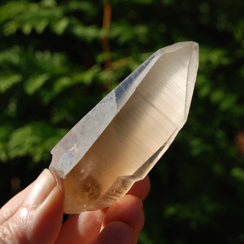 Pink Shadow Smoky Lemurian Seed Quartz Crystal Laser