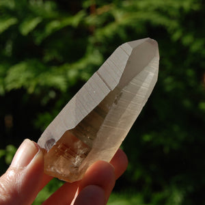 Pink Shadow Smoky Lemurian Seed Quartz Crystal Laser