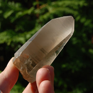 Pink Shadow Smoky Lemurian Seed Quartz Crystal Laser