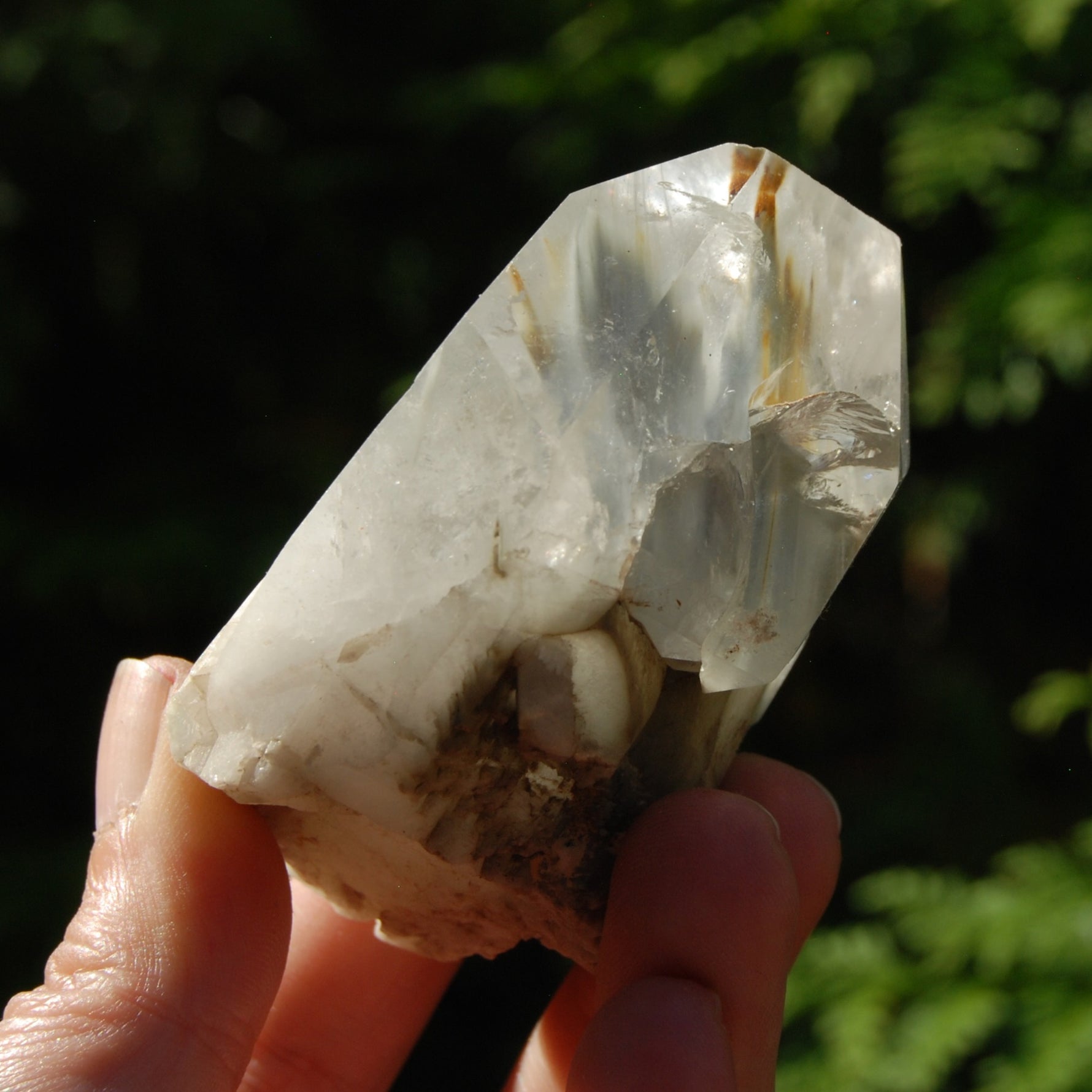 Blue Amphibole Quartz Crystal