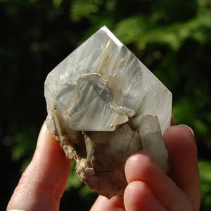 Blue Amphibole Quartz Crystal