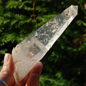 Colombian Lemurian Seed Crystal, Self Healed Tabby Laser, Limonite Optical Quartz