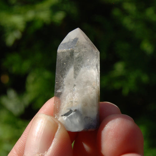 RARE Trans Channeler Blue Amphibole Quartz Crystal Mini Tower