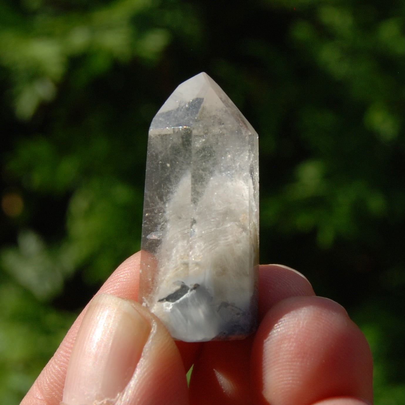 RARE Trans Channeler Blue Amphibole Quartz Crystal Mini Tower