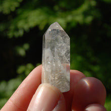 Load image into Gallery viewer, RARE Trans Channeler Blue Amphibole Quartz Crystal Mini Tower
