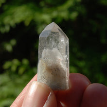 Load image into Gallery viewer, RARE Trans Channeler Blue Amphibole Quartz Crystal Mini Tower
