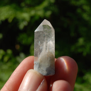 RARE Trans Channeler Blue Amphibole Quartz Crystal Mini Tower