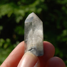 Load image into Gallery viewer, RARE Trans Channeler Blue Amphibole Quartz Crystal Mini Tower
