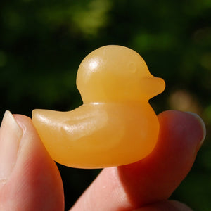 Yellow Calcite Crystal Duck