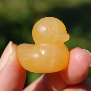 Yellow Calcite Crystal Duck