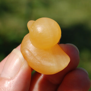 Yellow Calcite Crystal Duck