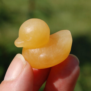 Yellow Calcite Crystal Duck