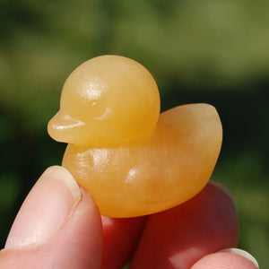 Yellow Calcite Crystal Duck