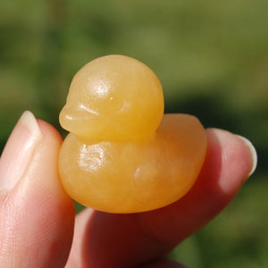 Yellow Calcite Crystal Duck