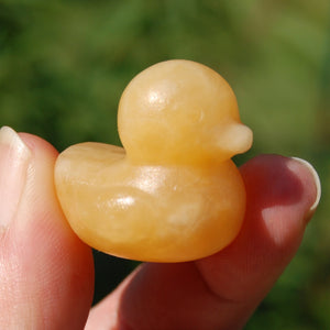 Yellow Calcite Crystal Duck