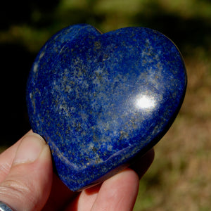 Lapis Lazuli Crystal Heart Shaped Palm Stone