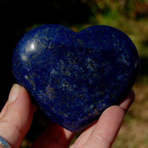 Lapis Lazuli Crystal Heart Shaped Palm Stone