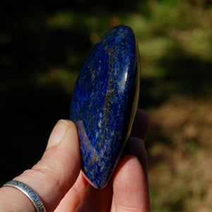 Lapis Lazuli Crystal Heart Shaped Palm Stone