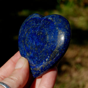 Lapis Lazuli Crystal Heart Shaped Palm Stone